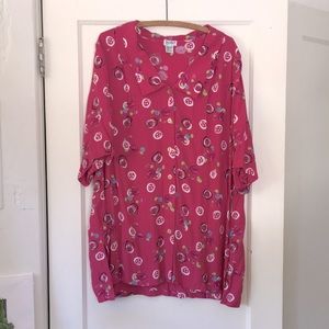 Says Who Pink Patterned Short Sleeve Tunic